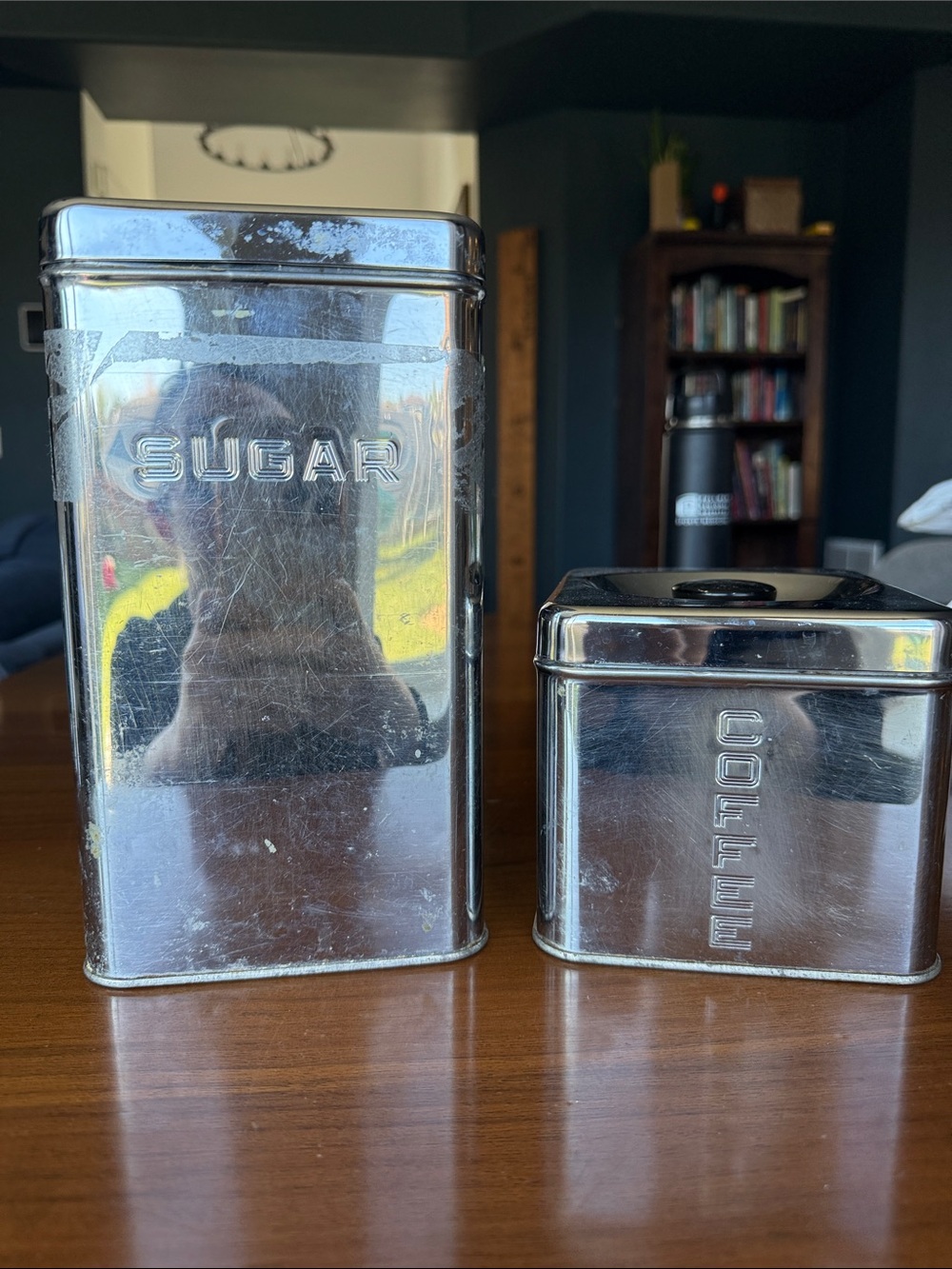 1950s Vintage stainless steel canisters